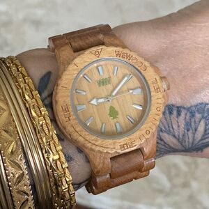 WeWood Chunky Natural Wood Wristwatch